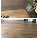 Ruitenga Parket-Voor en Na foto geschuurde vloer