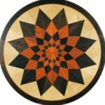 Ruitenga parket-Ster met Afzelia en merbau